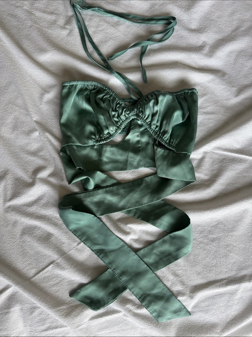 Princess Polly Teal Wrap Top Sz 0